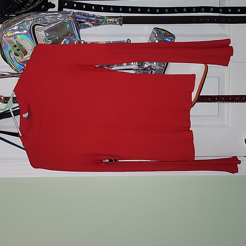 Red long sleeve top - SANS SOUCI